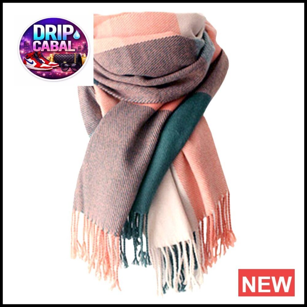 Oversized Plaid Scarf Warm Winter Wrap Shawl Elegant Chic Fashion Accessory